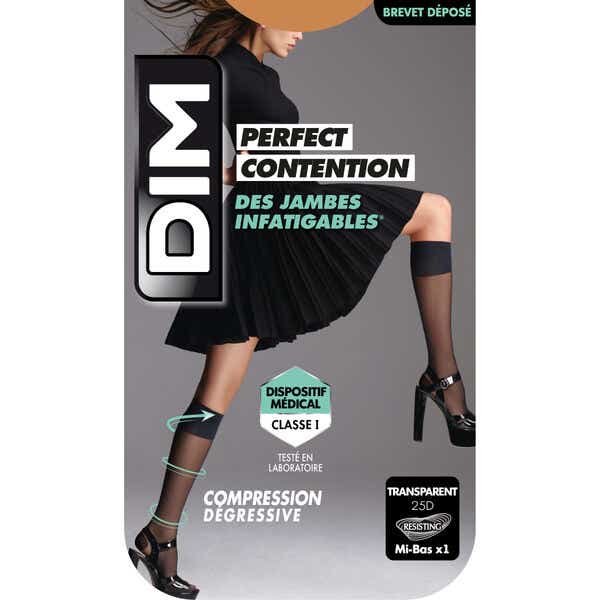 PERFECT CONTENTION Mi Bas de Contention Transparent Gazelle Taille 36 38 1 Paire