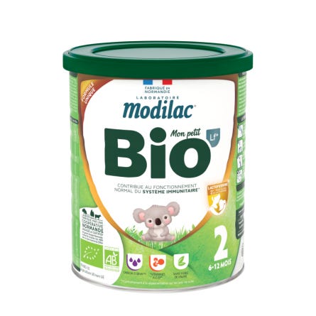 MON PETIT BIO LF+ - Lait en Poudre 2ème Âge Bio - De 6 à 12 mois, 800g